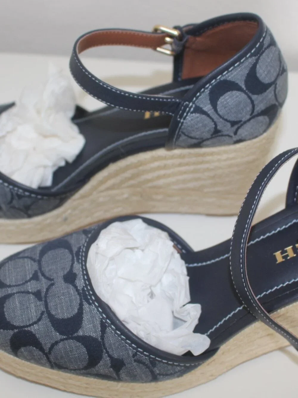 Coach Raine Signature Denim Espadrille. Size 9.5 B